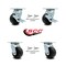 Service Caster 4 Inch Polyolefin Caster Set with 2 Brakes/Swivel Lock 2 Rigid SCC-30CS420-POB-TLB-BSL-2-BSL-2 - alternate 6